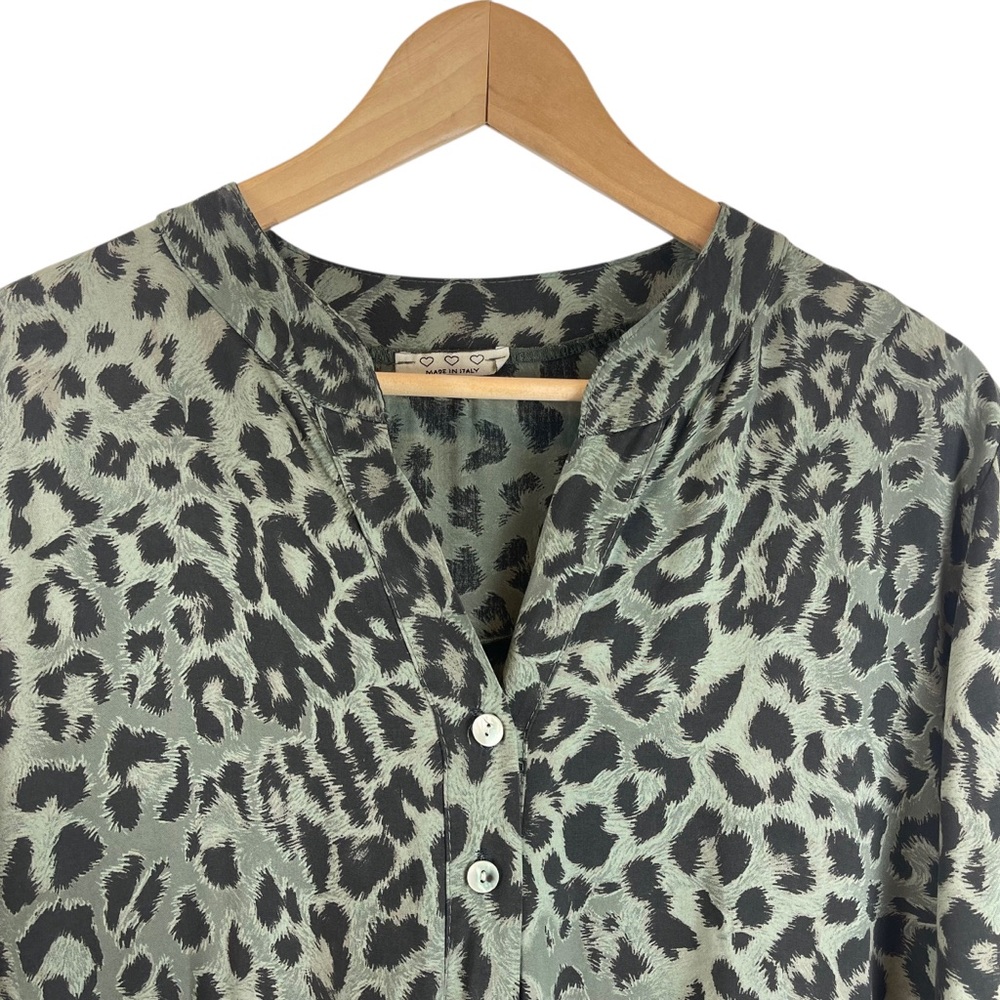 Made in Italy Leopard Print Tiered Maxi Dress Size L-XL - Picture 5 of 9